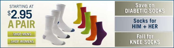 Socks for Him and Her: Starting at $2.95 a Pair