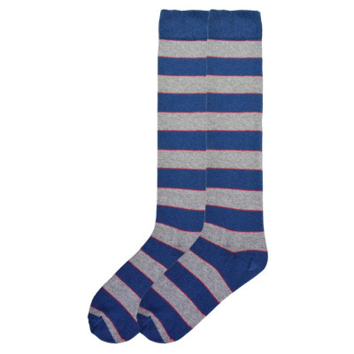 K. Bell Women's Recycled Cotton Stripe Knee High Socks - Blue