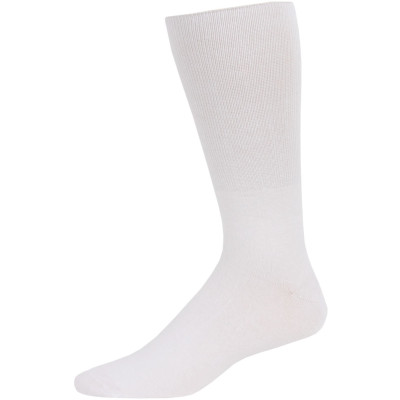 Extra Wide Men's Dress Socks - 1 Pair - White