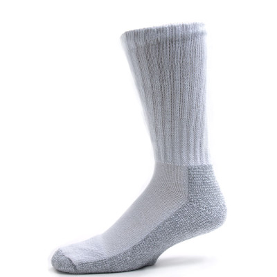 Pro-Trek Men's King Size Heavy Duty Steel Toe Gray bottom Socks - 2 Pairs