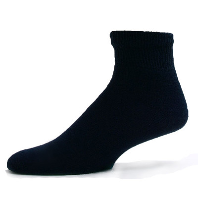 Sole Pleasers Men's Navy Diabetic Quarter Socks - 3 Pairs