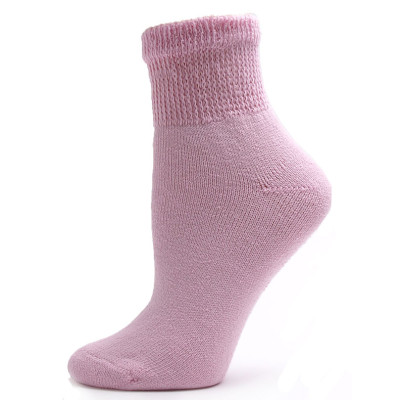 Sole Pleasers Women's Pink Diabetic Quarter Socks - 3 Pairs