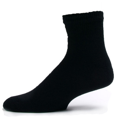Sole Pleasers Men's King Size Black Diabetic Quarter Socks - 3 Pairs