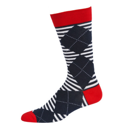 Fine Fit Men's Fancy Pattern Dress Socks - 1 Pair