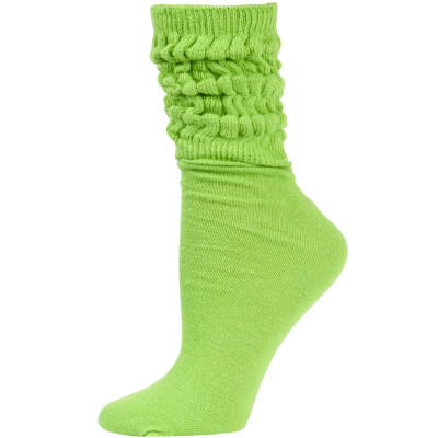 Millennium Women's Slouch Socks - 1 Pair - Lime Green