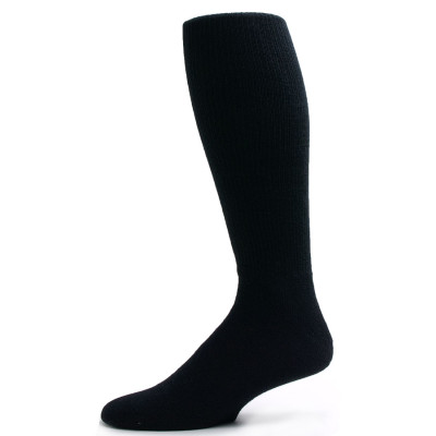 Pro-Trek Men's Black Over the Calf Crew Socks - 3 Pairs