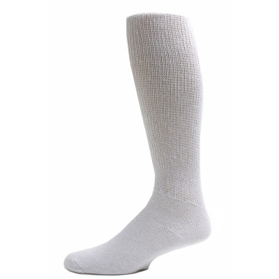 Sole Pleasers Men's White Diabetic Over the Calf Socks - 3 Pairs