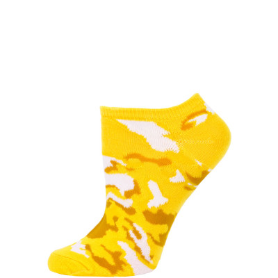 Chatties Women's Camo Print No Show Socks - 1 Pair - Yellow