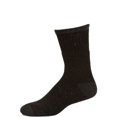 Work Wear Men's Crew Socks - 1 Pair - Black with Grey