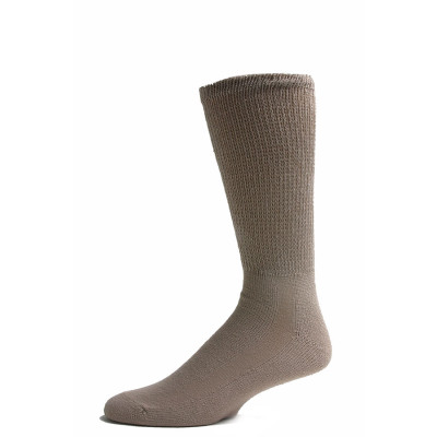 Sole Pleasers Men's Tan Diabetic Crew Socks - 3 Pairs