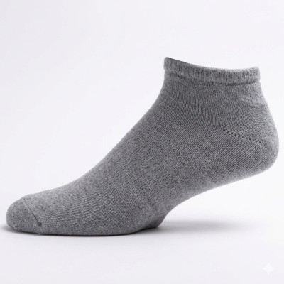 American Made Men's King Size Gray Low Cut Socks - 3 Pairs