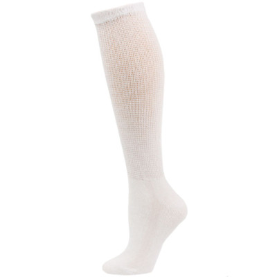 Sole Pleasers Women's White Diabetic Over the Calf Socks - 3 Pairs