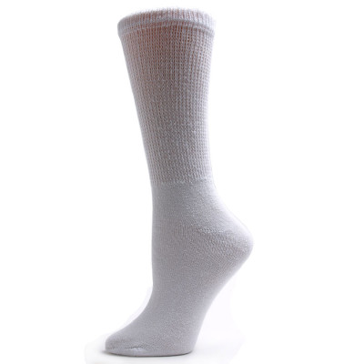 Sole Pleasers Women's White Diabetic Crew Socks - 3 Pairs