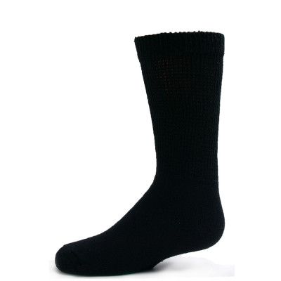 Sole Pleasers Kids' Black Diabetic Crew Socks - 3 Pairs