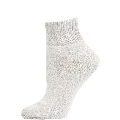 Sole Pleasers Women's Grey Diabetic Quarter Socks - 3 Pairs