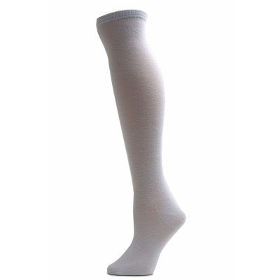 Julietta Women's Solid Colored Knee Socks - 1 Pair - White