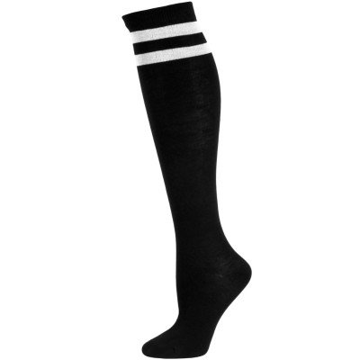 Julietta Bold Retro Stripe Knee Socks - 1 Pair - Black