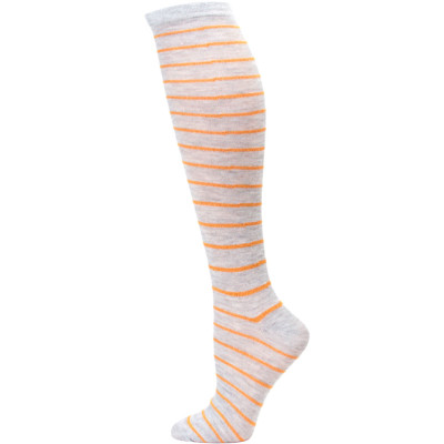 Sockaholic Women's Metallic Stripe Knee Sock - 1 Pair - Grey / Gold