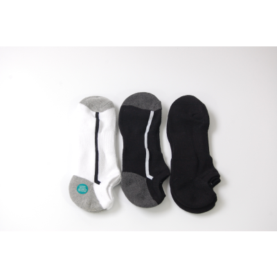 Running Mate Men's Striped Socks - 3 Pairs - Assorted (White, Black)