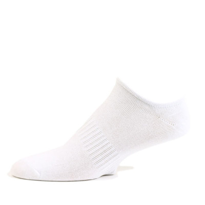 Fine Fit Men's No Show Cotton Socks - 3 Pairs - White