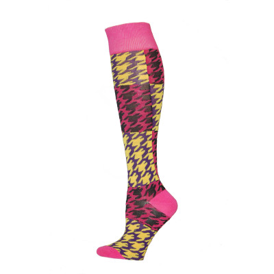 Yelete Hearts And Spots Knee Socks - 1 Pair - Blue and Black