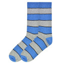 K. Bell Men's Recycled Cotton Stripe Crew Socks - Blue
