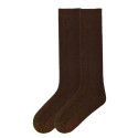 K. Bell Women's Pique Texture Straight Up Knee High Socks - Brown
