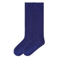 K. Bell Women's Pique Texture Straight Up Knee High Socks - Navy