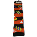 Happy Halloween Women's Knee Socks - 1 Pair - Orange - Halloween Candy Striped