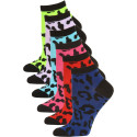 Mamia Neon Cheetah Women's Low Cut Socks - 6 Pairs - Neon Cheetah Multi