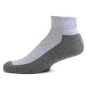 Running Mate Men's Quarter Socks - 3 Pairs - White and Gray