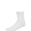 Extra Wide Men's Athletic Quarter Socks - 1 Pair - White
