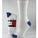 American Made  Women's Blue Heel and Toe Crew Socks - 3 Pairs