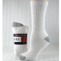 American Made Women's Grey Heel and Toe Crew Socks-Grey Heel And Toe - 3 Pairs