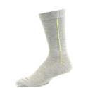 John Weitz Men's Patterned Dress Socks - 1 Pair - Grey with Yellow Stripes
