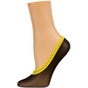 Dynamic Footies Women's Bright Mesh Liner Socks - 1 Pair - Black with Yellow