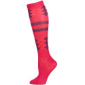 Sockaholic Women's Chic Pattern Knee Socks - 1 Pair - Pink/Purple Argyle/Stripe