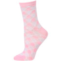 Chatties Women's Gingham Crew Socks - 1 Pair - Light Pink