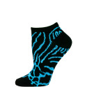 Wild Thing Women's Animal Print No Show Socks - 1 Pair - Black/Blue Animal Print