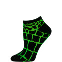 Wild Thing Women's Animal Print No Show Socks - 1 Pair - Black/Green Snake