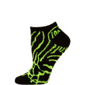 Wild Thing Women's Animal Print No Show Socks - 1 Pair - Black/Green Animal Print