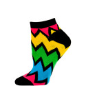 Chatties Women's Zig-Zag Chevron Low Cut Socks - 1 Pair - Black Multi