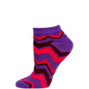 Chatties Women's Zig-Zag Chevron Low Cut Socks - 1 Pair - Purple/Pink