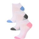 NYC Underground Women's No Show Socks - 3 Pairs - Light Pink/Grey/Light Blue -3