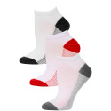 NYC Underground Women's No Show Socks - 3 Pairs - Grey/Red/Black-4
