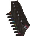 Gina Group Women's No Show Sport Socks - 8 Pairs - Black with Bright Trim