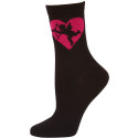 Love Struck Women's Valentine's Day Crew Socks - 1 Pair - Black/Pink Cupid