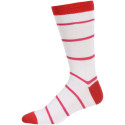 Fine Fit Men's Striped Cotton Dress Socks - 1 Pair - White with Pink