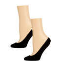 Steve Madden Solid Color Microfiber Footie Liner Socks - 2 Pairs - Black