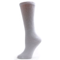 Sole Pleasers Women's White Diabetic Crew Socks - 3 Pairs